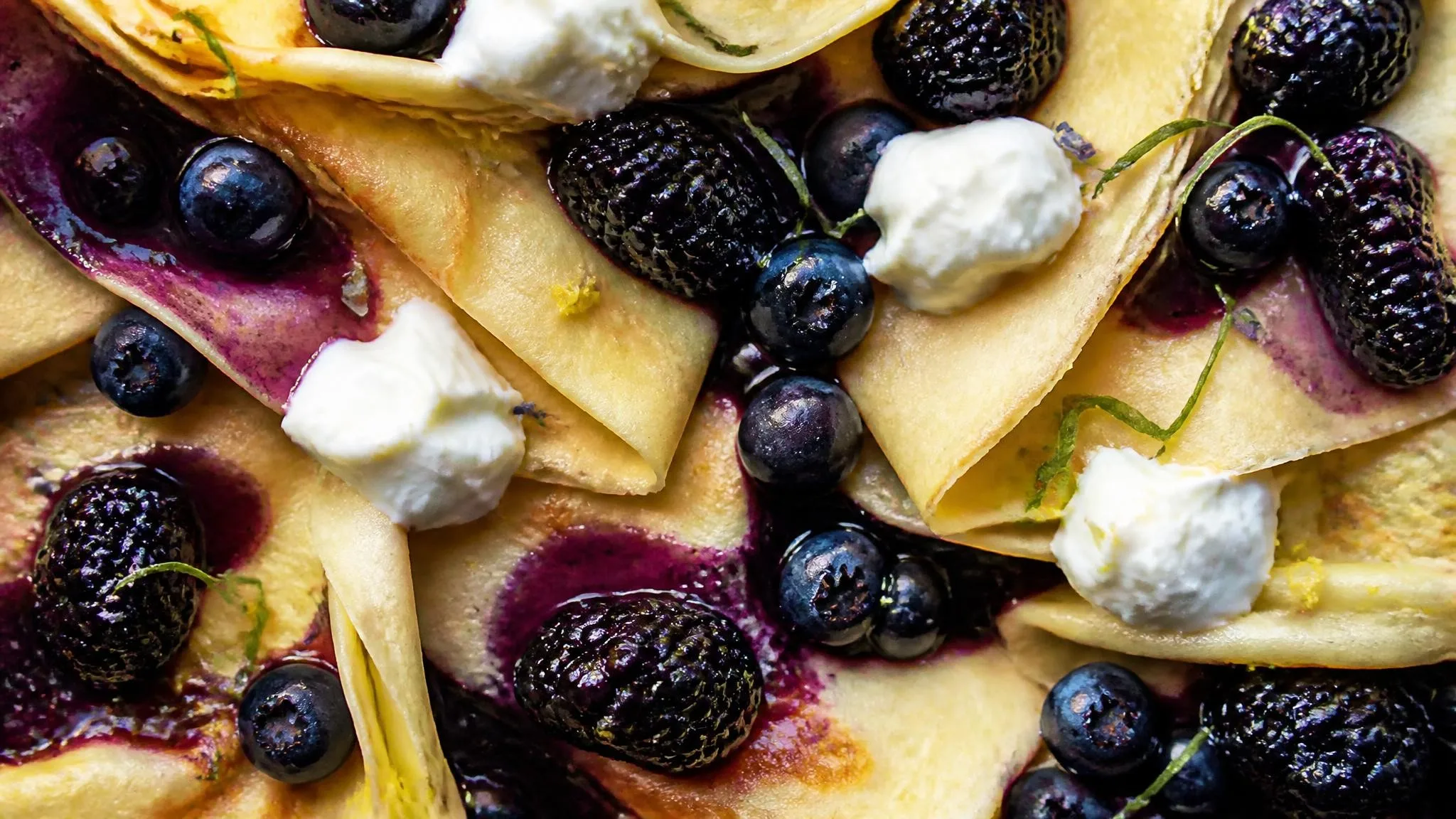 Mini Earl Grey Crepes with Lavender Ricotta