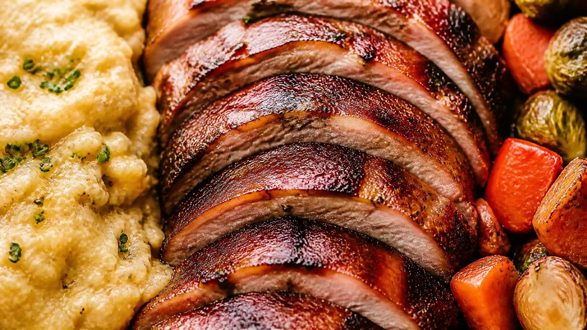 Pork Loin Roast Recipe with Manchengo Polenta