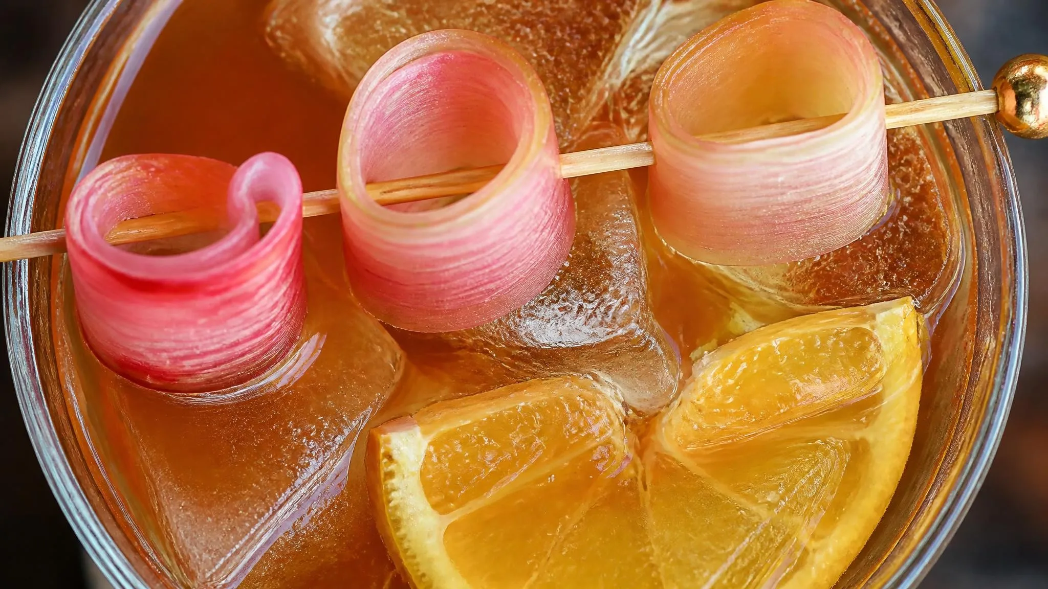 Rhubarb Tequila Negroni Cocktail Recipe