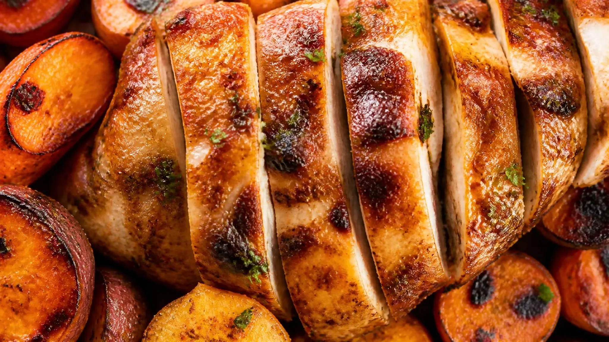 Roasted Chicken + Paprika Root Vegetables -20 mins to prep!